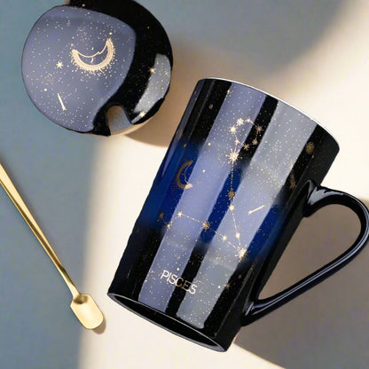 Cosmic Charm | Constellation Mug with Spoon - juceei