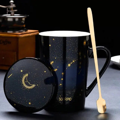 Cosmic Charm | Constellation Mug with Spoon - juceei