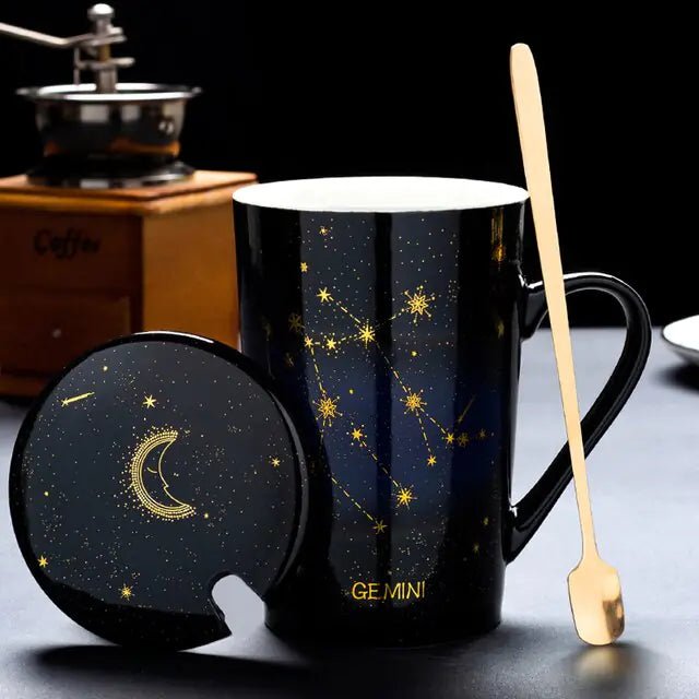 Cosmic Charm | Constellation Mug with Spoon - juceei