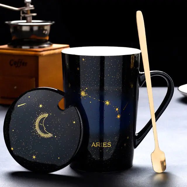 Cosmic Charm | Constellation Mug with Spoon - juceei