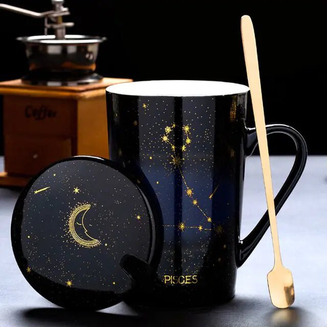 Cosmic Charm | Constellation Mug with Spoon - juceei