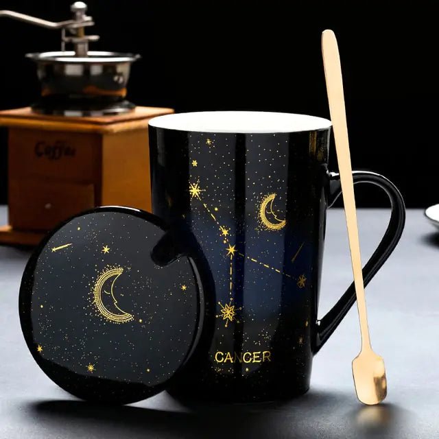 Cosmic Charm | Constellation Mug with Spoon - juceei