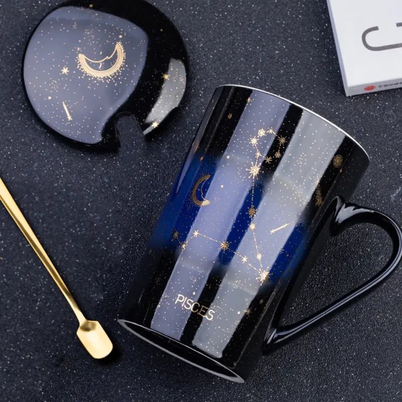 Cosmic Charm | Constellation Mug with Spoon - juceei