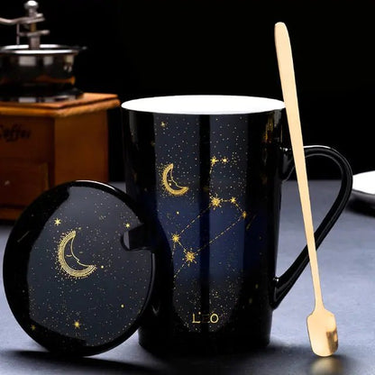 Cosmic Charm | Constellation Mug with Spoon - juceei