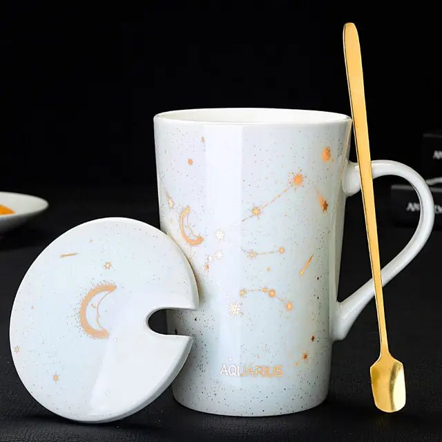 Cosmic Charm | Constellation Mug with Spoon - juceei