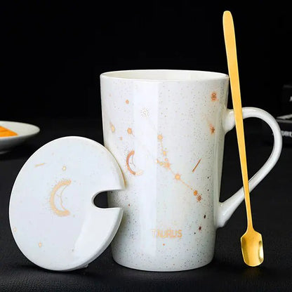 Cosmic Charm | Constellation Mug with Spoon - juceei