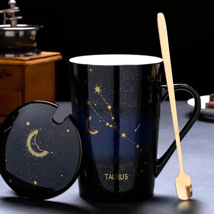 Cosmic Charm | Constellation Mug with Spoon - juceei