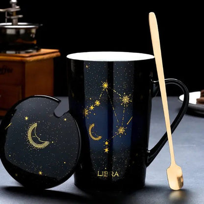 Cosmic Charm | Constellation Mug with Spoon - juceei