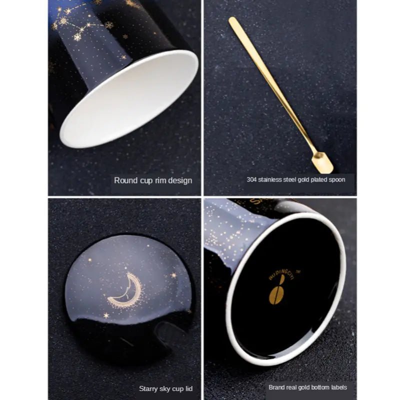 Cosmic Charm | Constellation Mug with Spoon - juceei