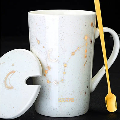 Cosmic Charm | Constellation Mug with Spoon - juceei