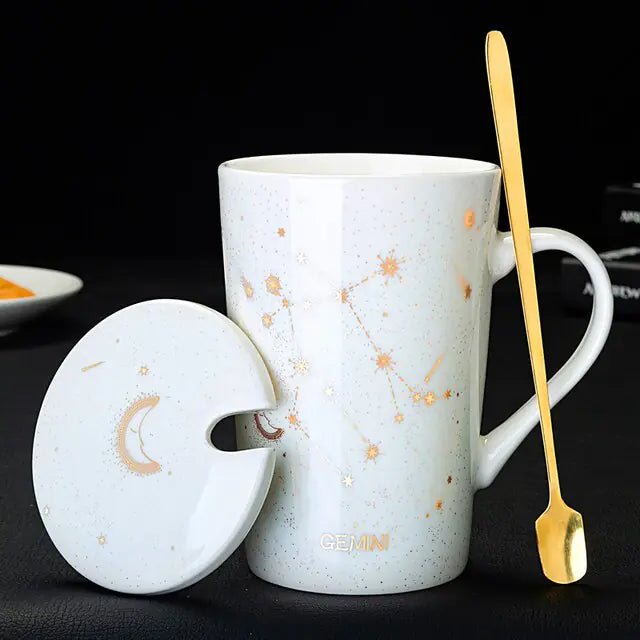 Cosmic Charm | Constellation Mug with Spoon - juceei